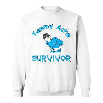 Funny Vintage Tummy Ache Survivor My Stomach Hurts Sweatshirt - Thegiftio UK