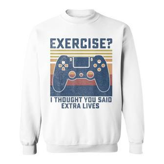 Gamer Merch Boys Funny Video Game Controller Extra Lives Sweatshirt - Thegiftio UK