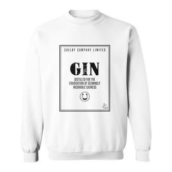 Gin For Eradication Of Seemingly Incurable Sadness Men Women Sweatshirt Graphic Print Unisex - Thegiftio UK