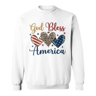 God Bless America Patriotic 4Th Of July American Christians Sweatshirt - Seseable