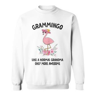 Grammingo Like A Normal Grandma Only More Awesome Flamingo 2 Sweatshirt - Thegiftio UK
