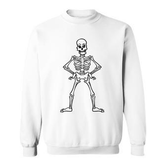 Halloween Funny Skeleton Black Custom For You Men Women Sweatshirt Graphic Print Unisex - Seseable