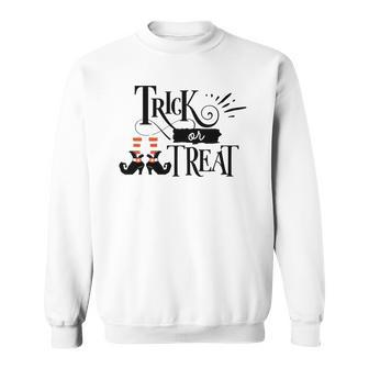 Halloween Funny Trick Or Treat Black Design Men Women Sweatshirt Graphic Print Unisex - Seseable