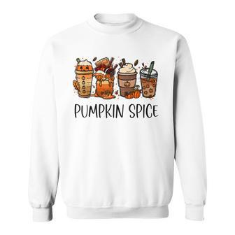 Halloween Pumpkin Spice Latte Thanksgiving Autumn Sweatshirt - Thegiftio UK