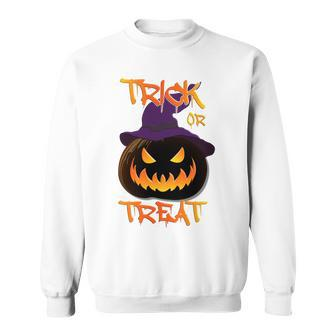 Halloween Pumpkin Trick Or Treat Costume Fancy Dress Men Women Sweatshirt Graphic Print Unisex - Thegiftio UK
