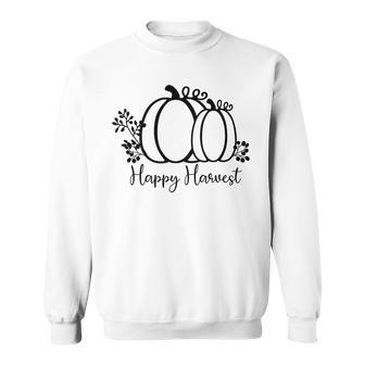 Happy Harvest Pumpkin Fall Men Women T-Shirt Graphic Print Casual Unisex Tee Sweatshirt - Thegiftio UK
