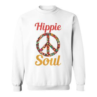 Hippie Soul Daisy Flower Peace Sign Flower Lover Sweatshirt - Thegiftio UK