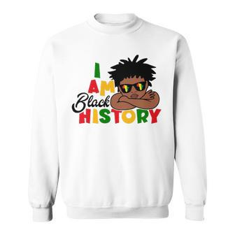 I Am Black History For Kids Boys Black History Month Sweatshirt - Thegiftio UK