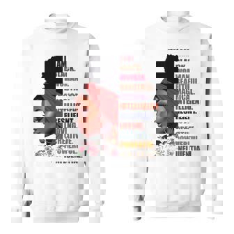 I Am Black Woman Beautiful Magical Intelligent Sweatshirt - Thegiftio