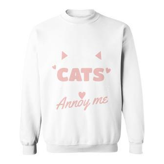 I Love Cats It Is People Who Annoy Me Animals Cute Cat Sweatshirt - Monsterry UK