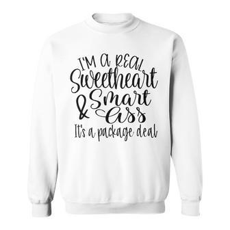 Im A Real Sweetheart Sweatshirt - Seseable