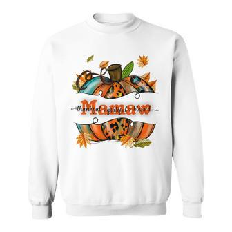 Mamaw Pumpkin Leopard Mamaw Thankful Grateful Blessed Sweatshirt - Thegiftio UK