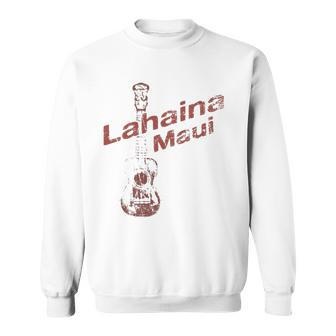 Maui Hawaii Lahaina Ukulele Vintage Hawaiian Uke Sweatshirt | Mazezy