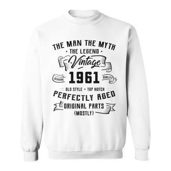 Mens Man Myth Legend 1961 61St Birthday Gift For 61 Years Old Men Women Sweatshirt Graphic Print Unisex - Thegiftio UK