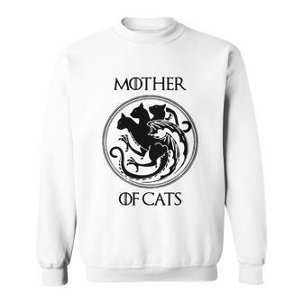 Mother Of Cats Black Cat Men Women Sweatshirt Graphic Print Unisex - Thegiftio UK