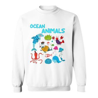 Ocean Animals Marine Creatures Under The Sea Gift Sweatshirt | Mazezy