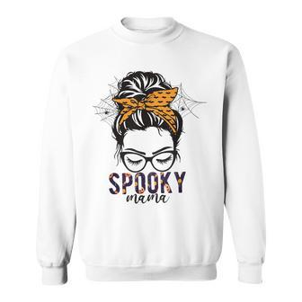 One Spooky Mama Spooky Mom Funny Mom Halloween Sweatshirt | Seseable CA