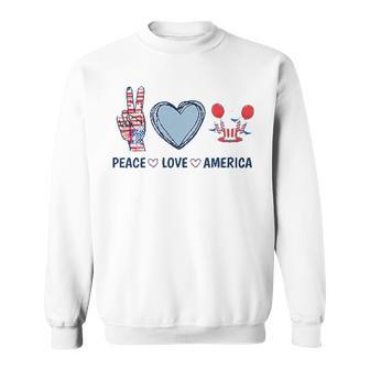 Peace Love America V2 Sweatshirt - Monsterry AU
