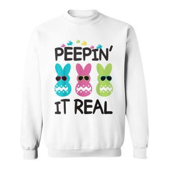 Peepin It Real Funny Easter Men Women Sweatshirt Graphic Print Unisex - Thegiftio UK