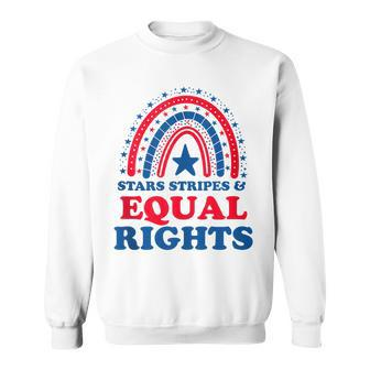 Pro Choice Boho Rainbow Feminist Stars Stripes Equal Rights Sweatshirt - Seseable