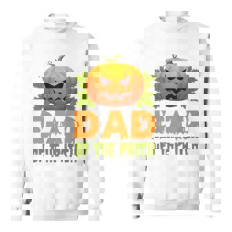 Pumpkin Dad Of The Patch Funny Halloween Family Matching V3 Men Women Sweatshirt Graphic Print Unisex - Thegiftio UK