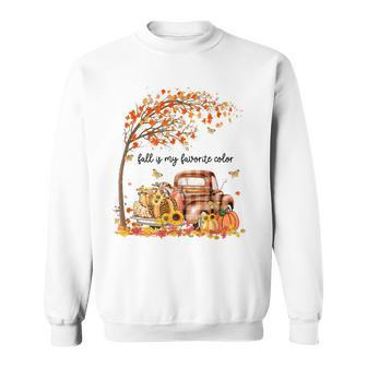 Pumpkin Leopard Fall Is My Favorite Color Autumn Season Gift  Sweatshirt