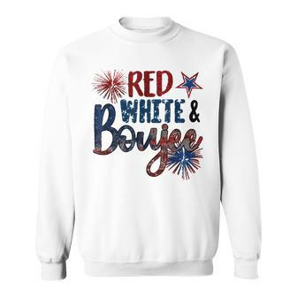 Red White And Boujee 4Th Of July Fourth Of July Vintage Sweatshirt - Seseable