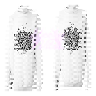 Retro Spooky Vibes Creepy Ghost Spooky Season Halloween Sweatshirt - Seseable
