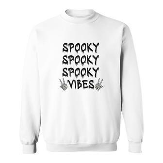 Retro Spooky Vibes Happy Halloween Sweatshirt - Seseable