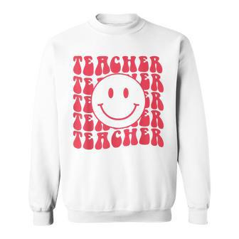 Retro Teacher Inspirational Colorful Elementary School Sweatshirt - Thegiftio UK