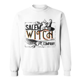 Salem Witch Hat Company Broom Candy Bag Pumpkin Halloween Men Women Sweatshirt Graphic Print Unisex - Thegiftio UK