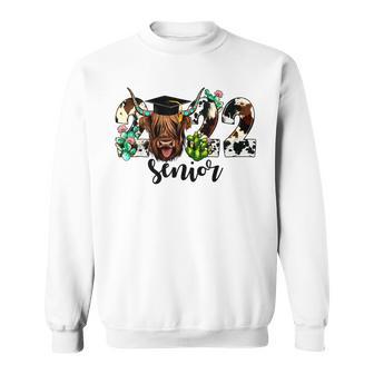 Senior 2022 Highland Cow Western Heifer Graduation 2022 Gift Sweatshirt - Thegiftio UK