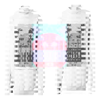 Siesta Key Beach Florida Fl Vintage Vaporwave Retro 80S Sweatshirt - Thegiftio