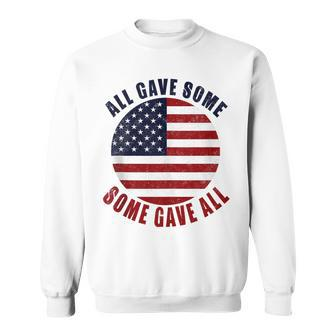 Some Gave All With Usa Flag Colors Memorial Day Sweatshirt - Thegiftio UK