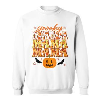 Spooky Mama Spooky Season Funny Halloween Mom Mommy Gifts Sweatshirt - Seseable