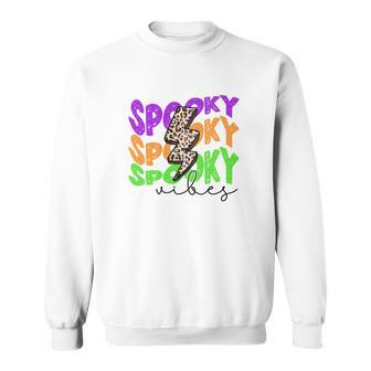 Thick Thights And Spooky Vibes Halloween Lighting Sweatshirt - Seseable
