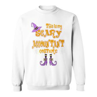 This Is My Scary Accountant Costume Halloween Men Women Sweatshirt Graphic Print Unisex - Thegiftio UK