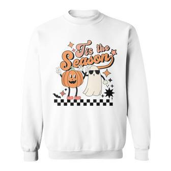 Tis The Season Halloween Ghost Pumpkin Spice Spooky Season  Sweatshirt