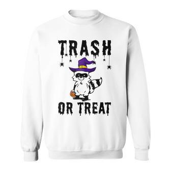 Trash Or Treat Funny Trash Panda Witch Hat Halloween Costume Sweatshirt - Seseable