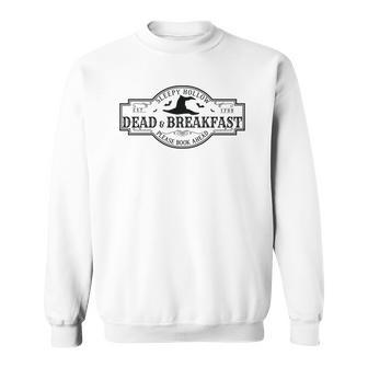 Vintage Halloween Sign Sleepy Hollow Dead _ Breakfast Men Women Sweatshirt Graphic Print Unisex - Seseable