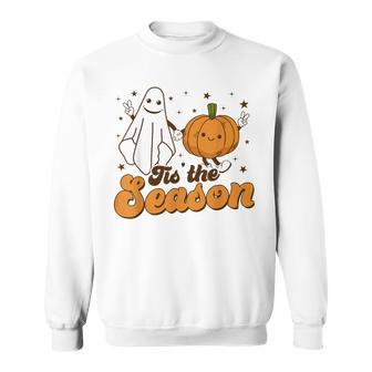 Vintage Tis The Season Cute Pumpkin Fall Halloween Costume  Sweatshirt