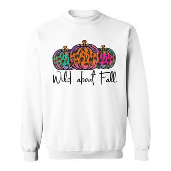 Wild About Fall Pumpkin Leopard Tie Dye Hello Autumn Season V2 Sweatshirt - Seseable
