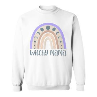 Witchy Mama Rainbow Witch Vibes Halloween Manifesting Sweatshirt - Seseable