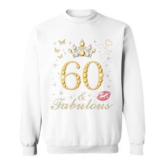 Womens 60 Years Old Gifts 60 & Fabulous Since 1962 60Th Birthday Men Women Sweatshirt Graphic Print Unisex - Thegiftio UK
