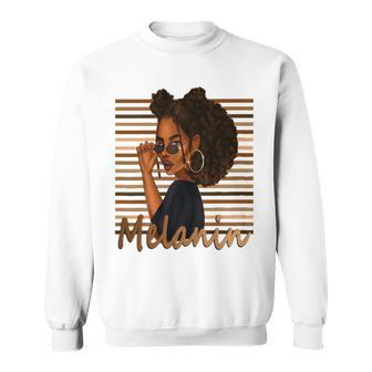 Womens Melanin Queen Black Afro Melanin Pride Black Afro Dope Sweatshirt - Thegiftio UK