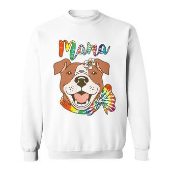 Womens Womens Pitbull Mom Dog Lover Pittie Mama Happy Mothers Day Sweatshirt - Thegiftio UK