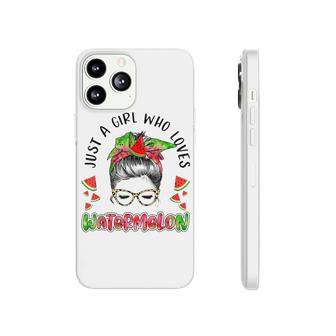 Just A Girl Who Loves Watermelon Lovers Tie Dye Messy Buns  Phonecase iPhone