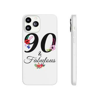 90 & Fabulous 90 Years Old Vintage Floral 1932 90Th Birthday Phonecase iPhone - Seseable