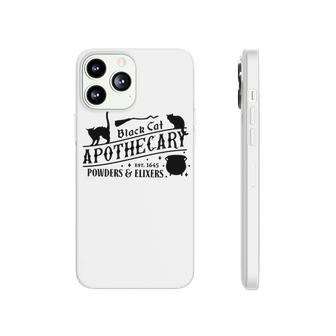 Black Cat Apothecary Halloween Est 1645 Gift Powders And Elixers Phonecase iPhone - Seseable