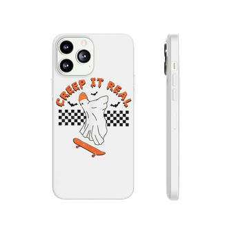 Creep It Real Funny Halloween Boo Ghost Skateboard Vintage Phonecase iPhone - Seseable